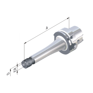 Оправка затискная ER Mini HSK-A 63 - ER25 - 130, модель: 606302-54