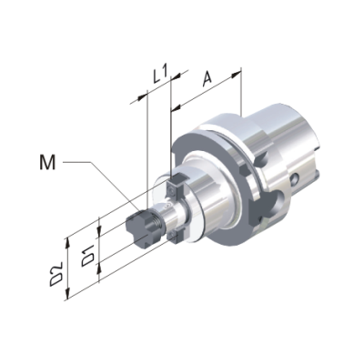 Оправка для фрезерных головок cool tool HSK-A - 63 - 16 - 50, модель: 606305-21