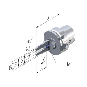 Оправка термоусадочная cool tool HSK-A 63 - 5 - 80, модель: 606321-159