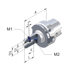 Оправка для свердл з хвостовиком Whistle Notch HSK-A 100-14-100, модель: 610009-05