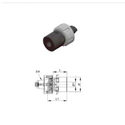 Адаптер Quick Change ТИП 2.0 / внешнее гайка ER50 / выход Weldon 25 мм
