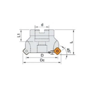 Фрезерна головка торцева GCXSNF06-080270, пластина SNMX120