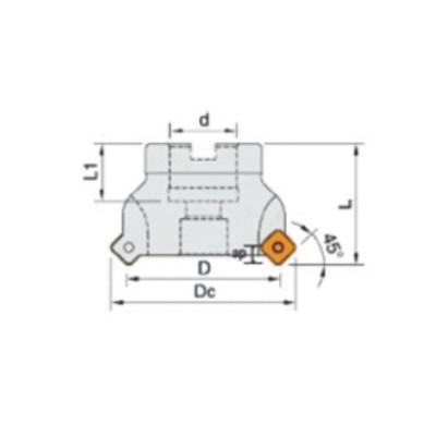 Фрезерная головка торцевая GCXSNF06-080270, пластина SNMX120