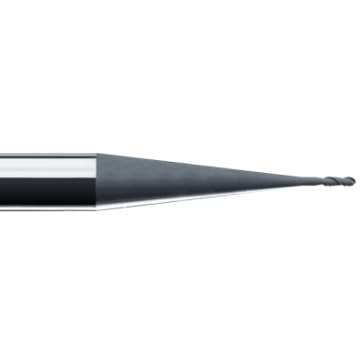 Микрофреза с полным радиусом 0.3x64 L1 = 1.0 R = 0.15 Z = 2 алмазное покрытие
